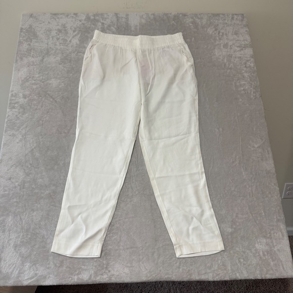 NWT $138‎ Lilly Pulitzer Women's Alaura Pull On Elastic Pants Large Ivory Resort - Picture 3 of 10